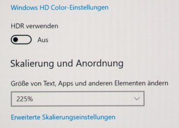 Textwiedergabe bei nativer Auflösung