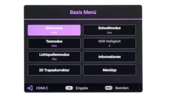 OSD: Basismenü