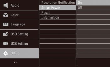 OSD: Setup (Screenshot: Philips-Handbuch)