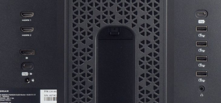 Corsair Xeneon 27QHD240: Neben drei Signaleingängen steht ein USB-C-Port zur Verfügung