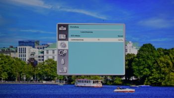 Screenshot: NEC PE506UL mit 50 % Laserlichtleistung