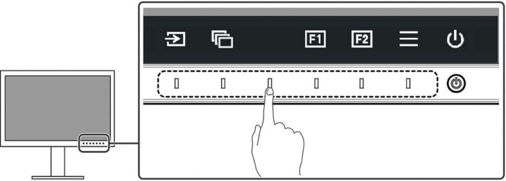 OSD: Einstieg mit Schnellauswahl (Screenshot: EIZO-Handbuch)