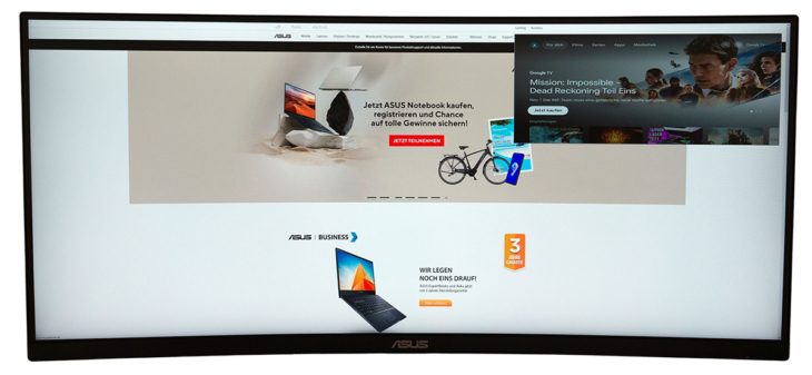 PiP-Modus: Mittlere Fenstergröße in der Position oben rechts