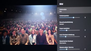 Screenshot: Farbmodus „Kino“