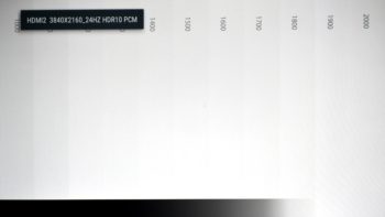 HDR10: Graustufen mit Signalen von 1000 bis 2000 cd/m²