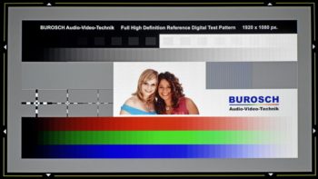 Screenshot des Burosch-Testbildes auf dem Epson EH-LS650