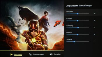 OSD: Angepasste Einstellungen