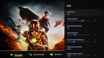 OSD: Bild, um Grundeinstellungen vorzunehmen