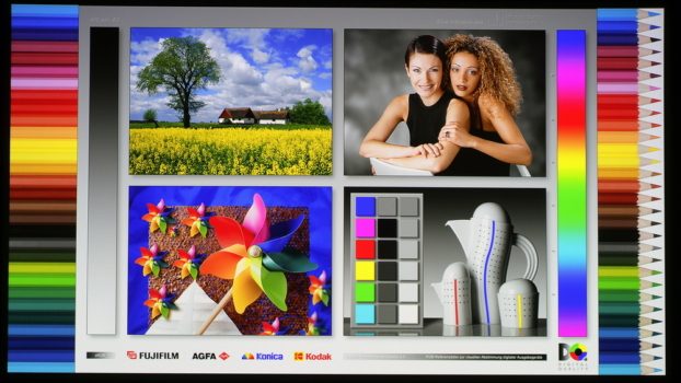 LG CineBeam PU700R: Screenshot des Testbildes zur Farbraumabdeckung