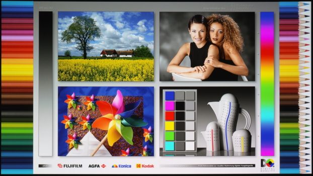 BenQ X3100i: Screenshot des Testbildes der Farbraumabdeckung