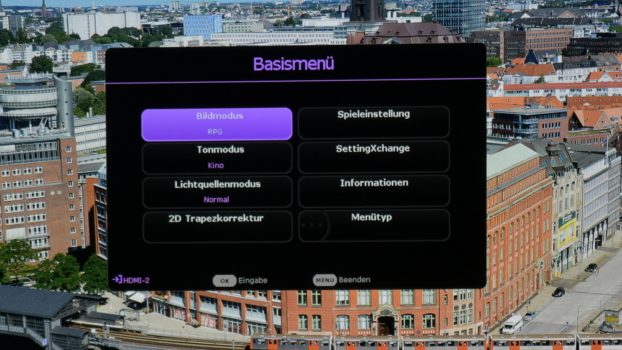 OSD: Basismenü