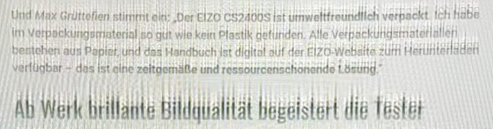 Smearing beim schnellen Scrollen
