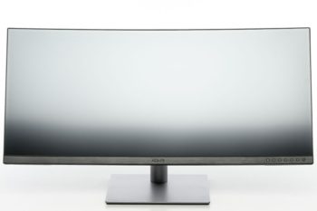 ASUS PA34VCNV: Ansicht Display vorn in der niedrigsten Stellung