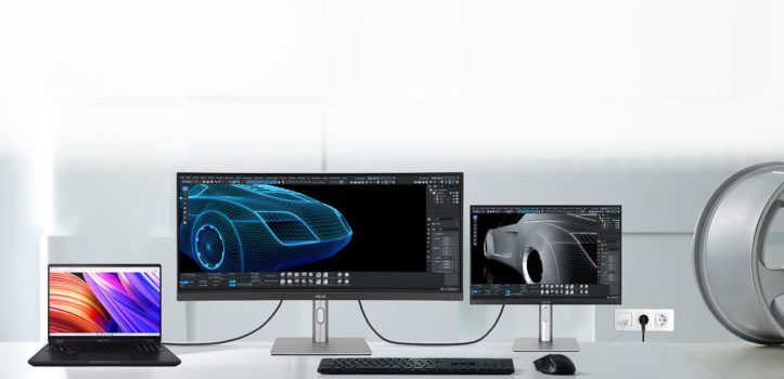Daisy-Chaining: Betrieb mehrerer Displays mit nur einer Kabelverbindung (Bild: ASUS)