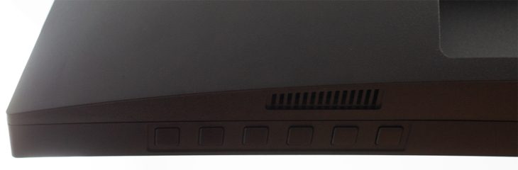 Auf der Displayunterseite sind fünf Bedientasten zu finden