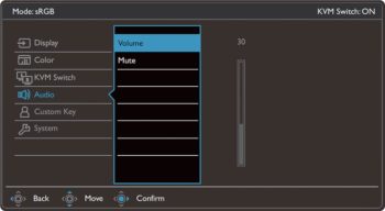 OSD: Audio-Einstellungen (Screenshot: BenQ-Handbuch)