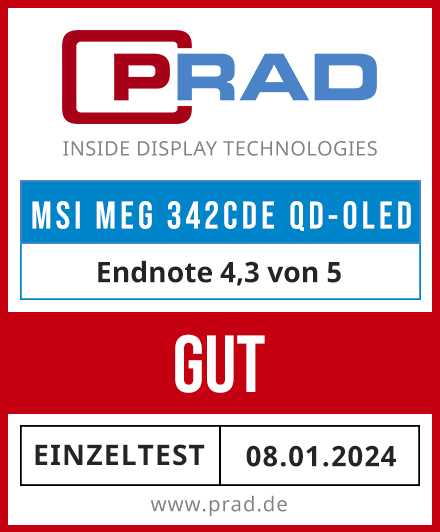 Testlogo MSI MEG 342CDE QD-OLED