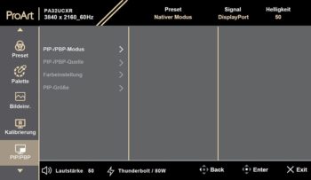 OSD: PiP/PbP (Bild: ASUS-Handbuch)