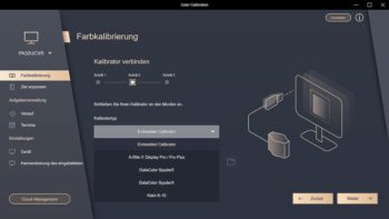 ProArt Calibration: Auswahl der Messsonde