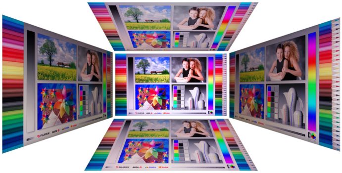 Blickwinkeltest der Farbwerte vomVA-Panel