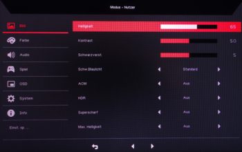 OSD Bild: Optimierungen für die Anzeige