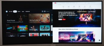 Links Chromecast mit 1080p, rechts 1920 x 1600