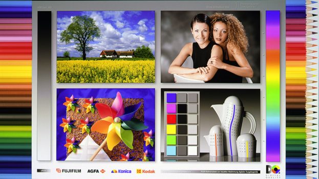 BenQ X3100i: Screenshot des Testbildes der Farbraumabdeckung