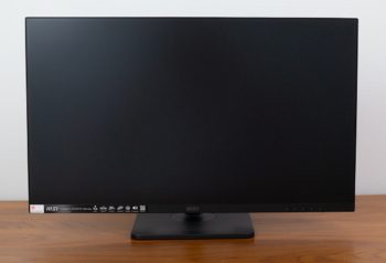 MSI Modern MD272QXPDE Ansicht vorn in der niedrigsten Stellung