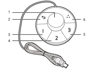 Hotkey Puck G2: Übersicht der Tasten (Bild: BenQ-Handbuch)