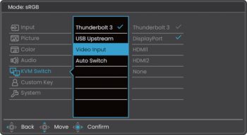 OSD: KVM-Switch (Bild: BenQ-Handbuch)