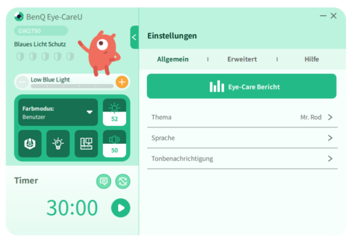 BenQs Eye-CareU-Software