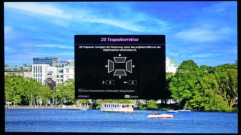 Installation: 2D-Trapezkorrektur