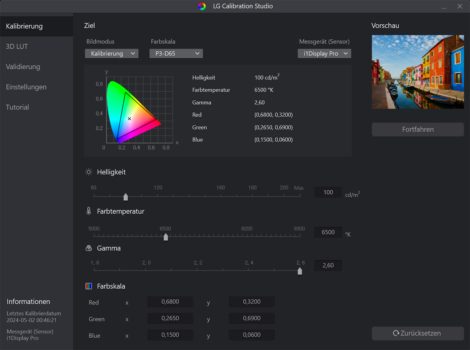 Software LG Calibration Studio