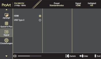 OSD: Signal (Bild: ASUS-Handbuch)