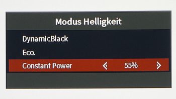 OSD: "Constant Power" auf 55 %