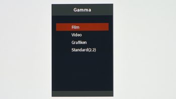 OSD: Gamma: "Film" (Gamma 2,4) ist bestens geeignet