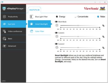 vDisplay Manager: Eye Care