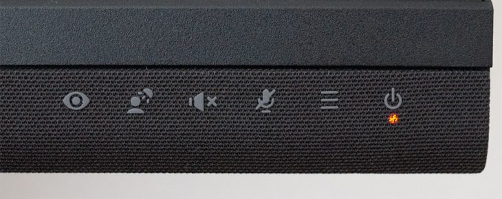 Betriebsanzeige mit oranger Beleuchtung, wenn der Monitor im Standby ist