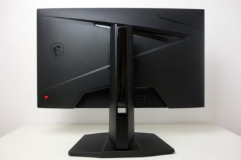 MSI MPG 274URFDE QD: Schwarz-matte Gehäuserückseite