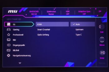 OSD G.I.: Game-Intelligence-Einstellungen plus KVM-Switch