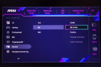 OSD Bild in Bild und Bild neben Bild: Gleichzeitige Anzeige von zwei Eingangsquellen
