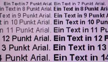 Darstellung von Schrift bei Full-HD-Auflösung und Schärfe 3