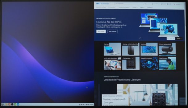 PbP: Links Linux, rechts Windows