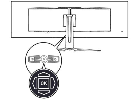 Bedienschema des MSI MPG 491CQPDE QD-OLED (Bild: MSI-Handbuch)
