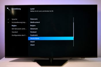 Installation TV: Spracheinstellung