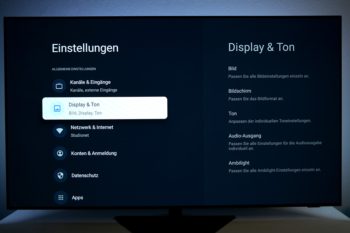 OSD: Display und Ton