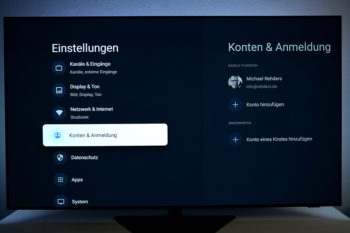 OSD: Konten und Anmeldung