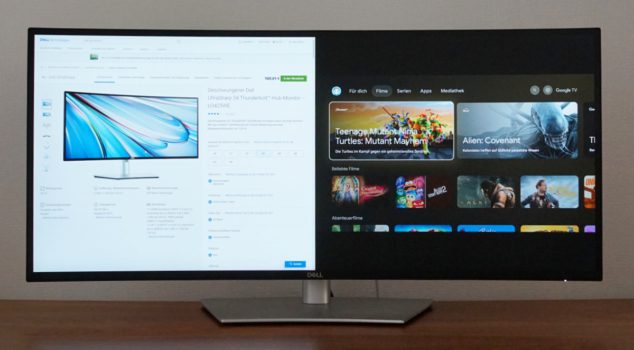 PbP: Links Windows, rechts Google Chromecast