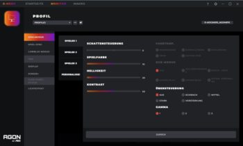 Einstelloptionen in G-Menu