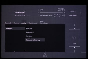 OSD Schwarzstabilisierung: Verbesserung der Schwarzstufendarstellung
